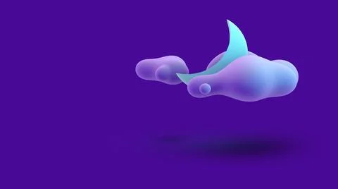 The moon in the clouds of the night sky. 3d rendering. Stock Illustration