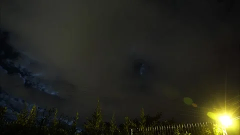 Moon In The Clouds In The Night Sky 動画素材 288435355