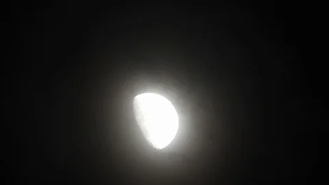 Moon with clouds in the night sky. Mysterious night sky with cloudy weather Stock Footage 116811945