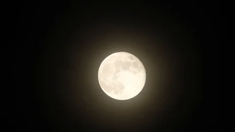 Moon with clouds in the night sky. Mysterious night sky with cloudy weather Stock Footage 116811979