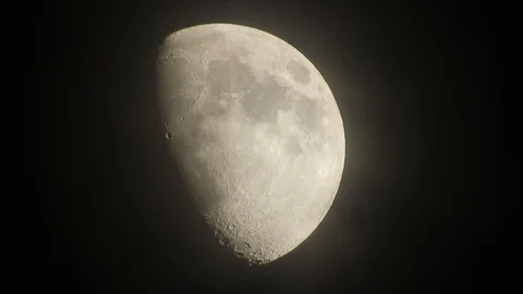 Moon with clouds in the night sky. Mysterious night sky with cloudy weather Stock Footage 116812091