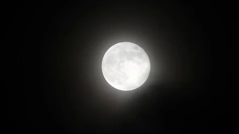 Moon with clouds in the night sky. Mysterious night sky with cloudy weather Stock Footage 116812095