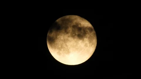 Moon with clouds in the night sky. Mysterious night sky with cloudy weather Stock Footage 116812284