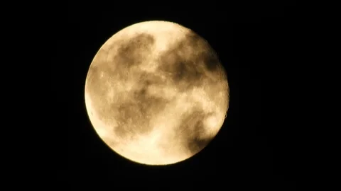 Moon with clouds in the night sky. Mysterious night sky with cloudy weather Stock Footage 116812306