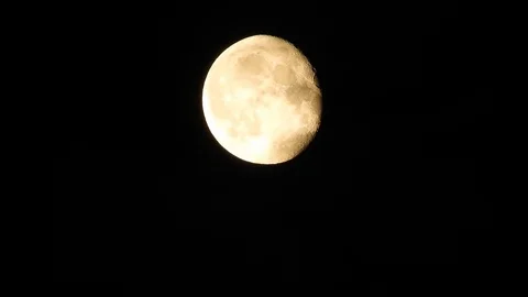 Moon with clouds in the night sky. Mysterious night sky with cloudy weather Stock Footage 116812335