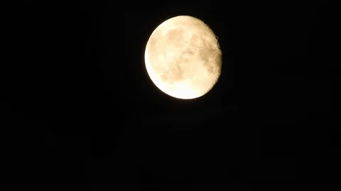 Moon with clouds in the night sky. Mysterious night sky with cloudy weather Stock Footage 116812336