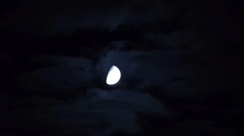 Moon With Clouds Passing Timelapse Stock-Footage 41501738