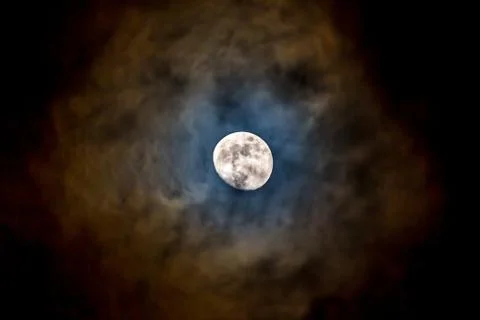 The moon in the clouds Stock Photos