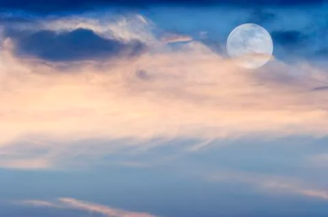 Moon Clouds Stock Photos
