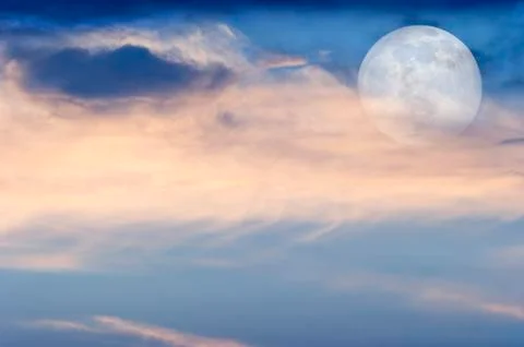 Moon Clouds Stock Photos