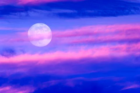 Moon Clouds Stock Photos