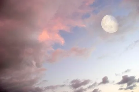 Moon Clouds Stock Photos