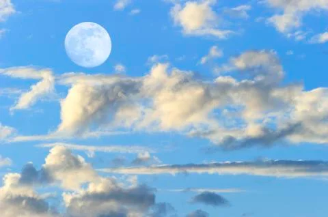 Moon Clouds Stock Photos