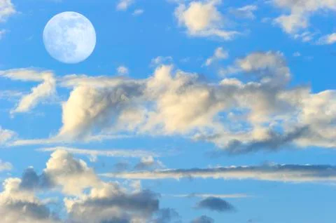 Moon Clouds Stock Photos