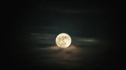 Moon on the clouds Stock Photos