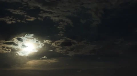 Moon Clouds Sky time lapse Video stock 66430907