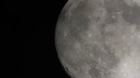 Moon with clouds, superzoom Stock Footage 153990815