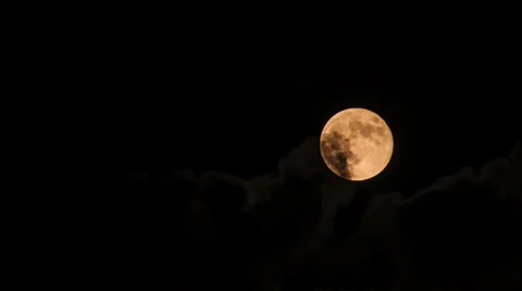 Moon with clouds time lapse Stock Footage 22988097