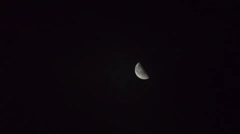 Moon With Clouds, time lapse Stock Footage 50212198