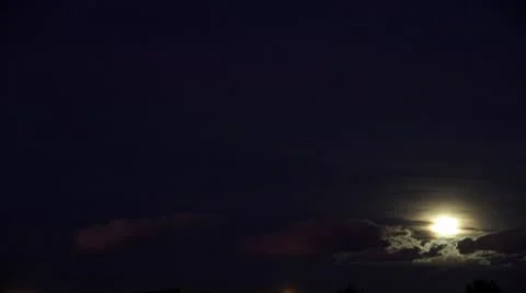 Moon with clouds Time lapse FULL HD Video stock 8838392