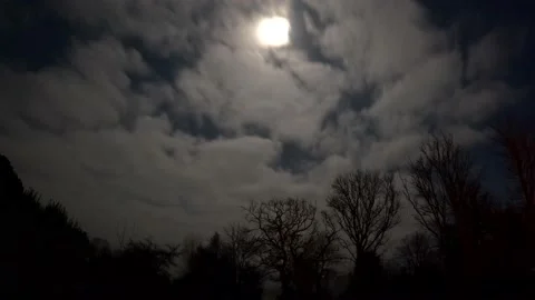 Moon &amp; Clouds Timelapse 動画素材 168708952