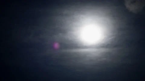 Moon Cloudscape Stock Footage 132083192