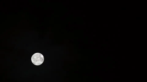 The moon cloudy night Stock Footage 43836258