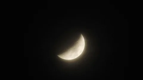 Mystical Night Sky Background Half Moon Stock Vector (Royalty Free