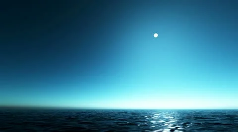 Moon at coast of the sea Stock Footage 11236118