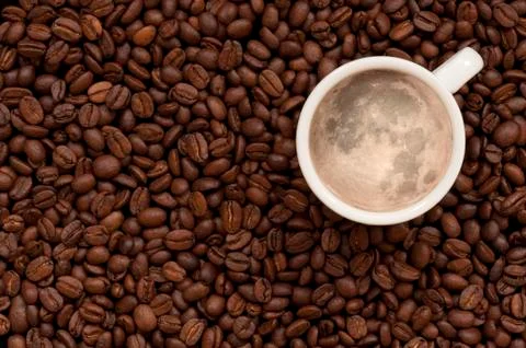 Moon coffee Stock Photos