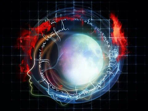 Moon Composition 库存插图
