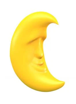 Moon Concepts. 3D object illustration logo icon template Stock Photos