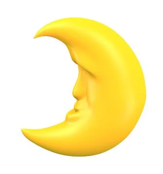 Moon Concepts. 3D object illustration logo icon template Stock Photos