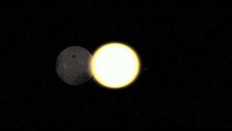 Moon covering the sun Partial Solar eclipse Stock Footage 132122200