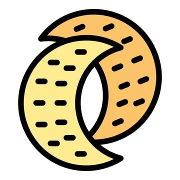 Moon cracker icon vector flat イラスト素材