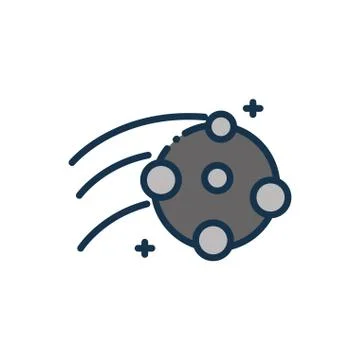Moon craters celestial astronomy and space Ilustração Stock