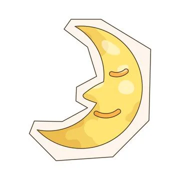 Moon cutout Stock Illustration