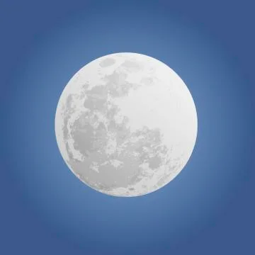 Moon on dark background, night sky, vector Stock Illustration