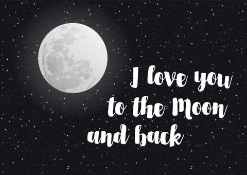 Moon on dark background, night sky, vector Stock Illustration