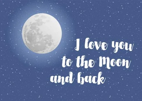 Moon on dark background, night sky, vector Stock Illustration