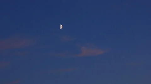 The Moon Dark Blue sky Stock Footage 53161045