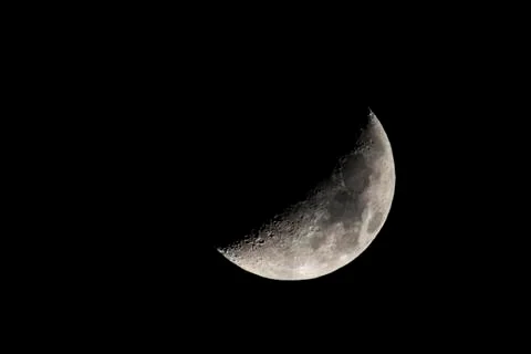 Moon in dark night 스톡 사진