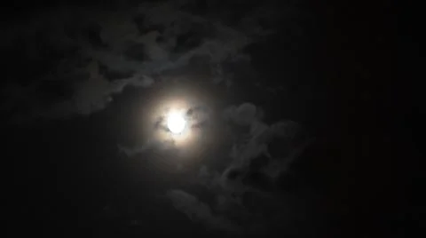 The moon on a dark sky Stock Footage 8607430