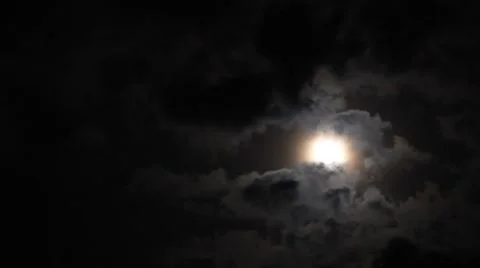 The moon on a dark sky Stock Footage 8678781