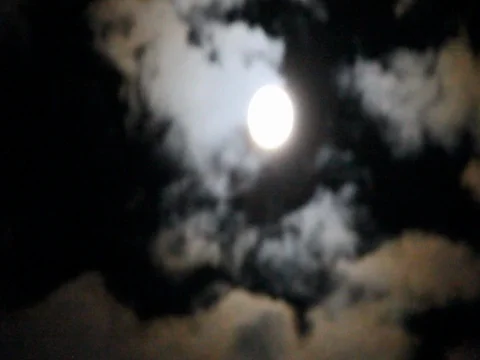 Moon on dark sky Stock Footage 83431540