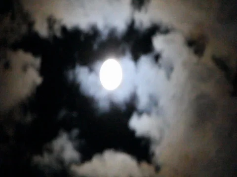 Moon on dark sky Stock Footage 83431958
