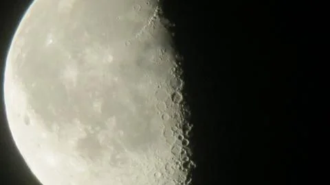 Moon in a dark sky Foto stock