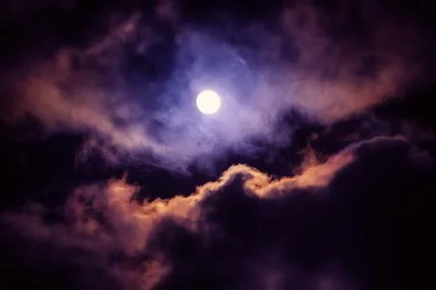 The moon on the dark sky Photos