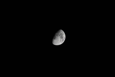 Moon in a dark sky Foto stock