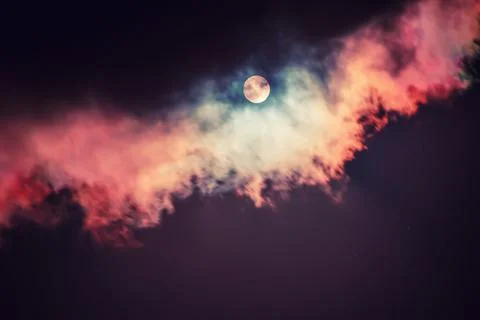 The moon on the dark sky Stock-Fotos